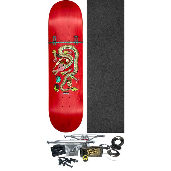 5Boro NYC Skateboards Murray Tomas Redrey Red Skateboard Deck - 8" x 31.875" - Complete Skateboard Bundle